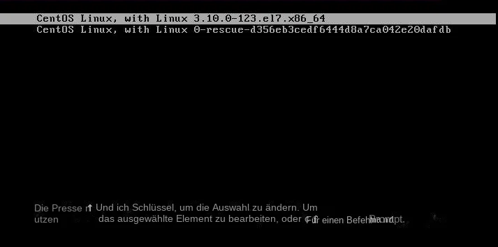 Starten Sie das System neu und sehen Sie auf dem GRUB2-Bootbildschirm