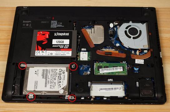  Ersetzen der SSD durch eine neue HDD