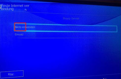 Verwenden Sie keinen Proxyserver