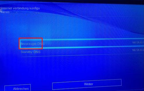 PS4 Bevorzugtes DNS festlegen