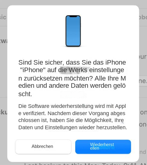 iPhone in iTunes wiederherstellen