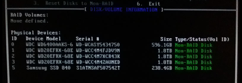 BIOS RAID 0-Meldungen