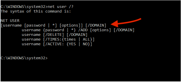 Net-User-Befehl