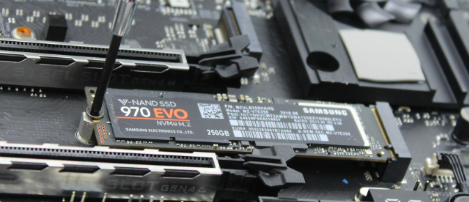 Installieren eines m.2 Solid State Drive