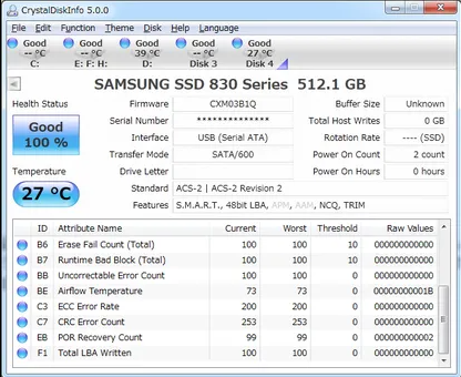 Verwenden Sie CrystalDiskInfo zur Überprüfung des SSD-Zustands