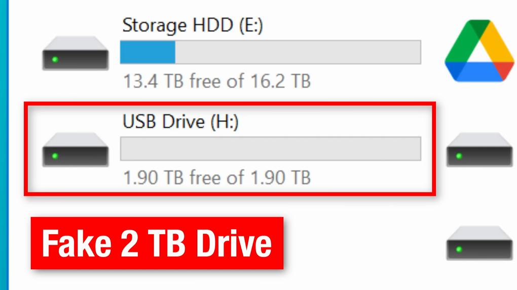 gefälschtes usb-laufwerk