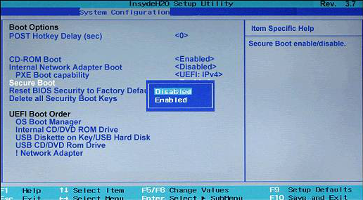 UEFI Secure Boot deaktivieren