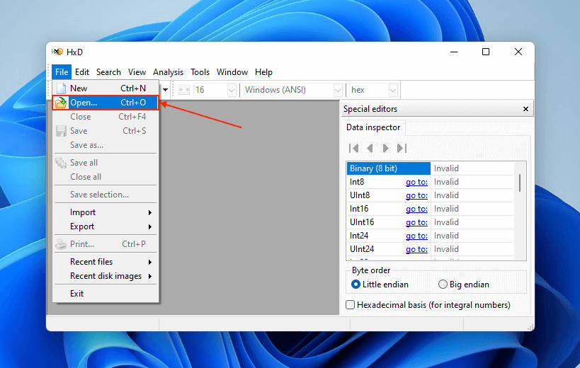 HxD-App öffnen