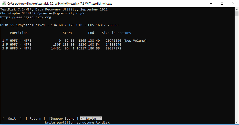 TestDisk Partition wiederherstellen