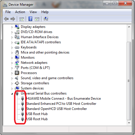 USB-Anschlüsse im Gerätemanager des Computers deaktivieren