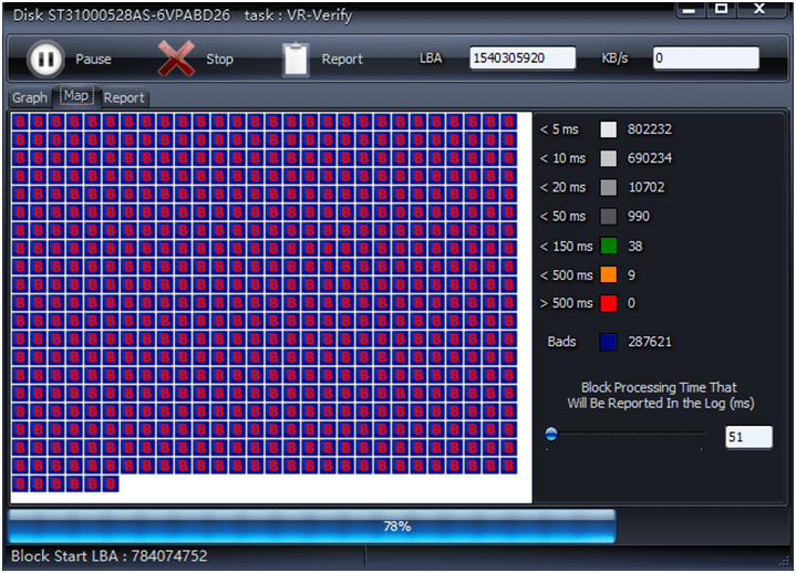 Fehlerhafter Sektor beim Festplattenscan gefunden