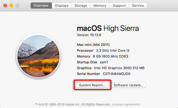 zum Mac-Systembericht gehen