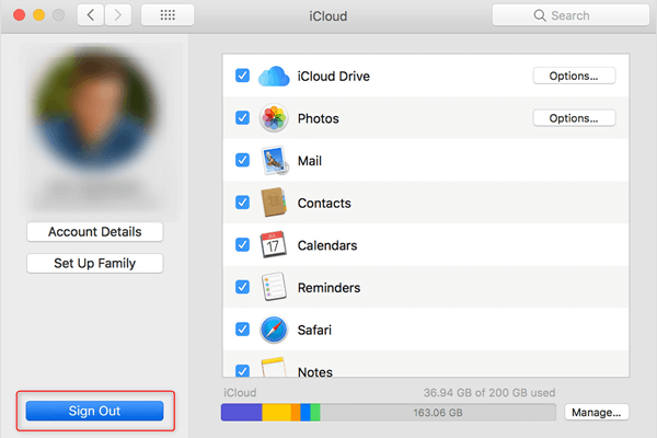 iCloud abmelden