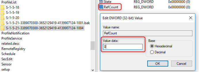 Refcount auswählen