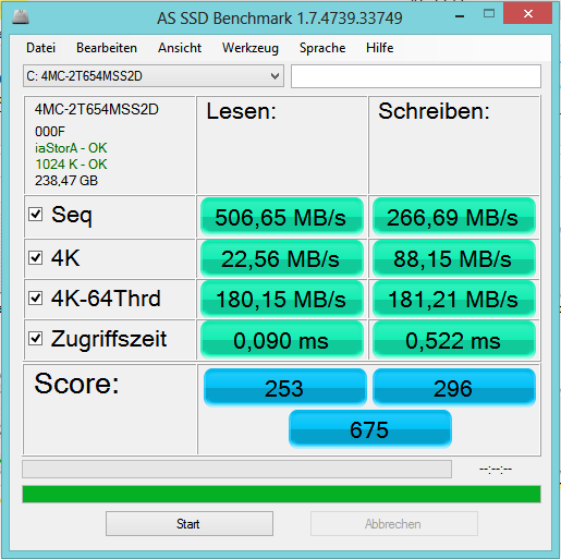 ssd-Gesundheitsprüfung mit as ssd benchmark durchführen