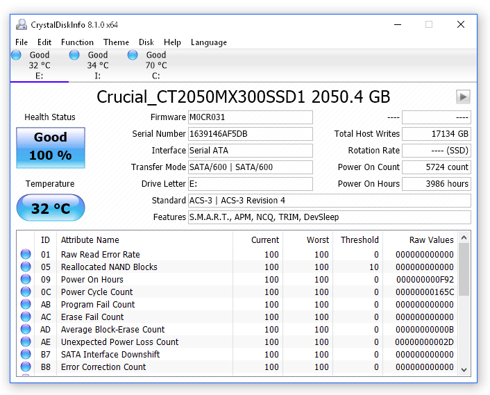 ssd-Gesundheitsprüfung mit crystaldiskinfo durchführen