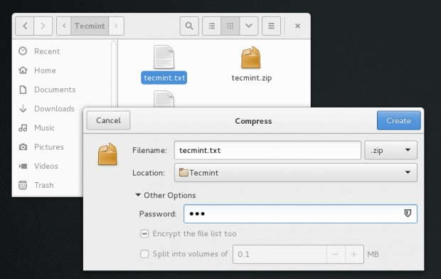 linux datei mit nautilus sperren