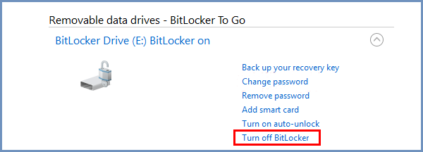 Geben Sie den Wiederherstellungsschlüssel ein, um Bitlocker zu schließen