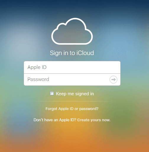 icloud auf der Website anmelden