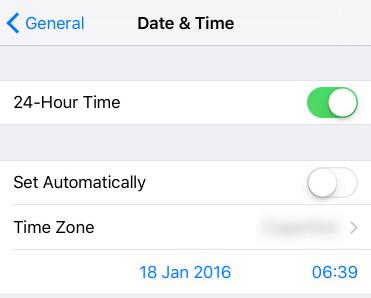Uhrzeit und Datum im iphone ändern