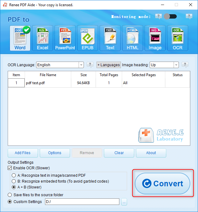 wie konvertiert man pdf mit renee pdf converter