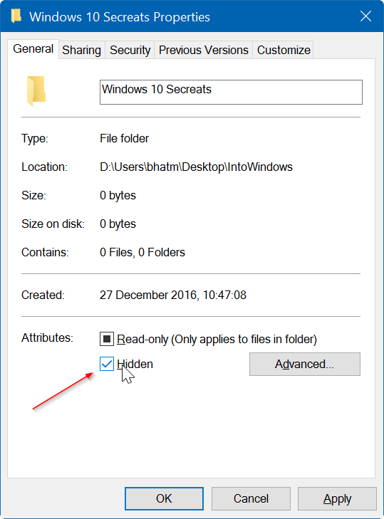 wie man Dateien in Windows 10 ausblendet