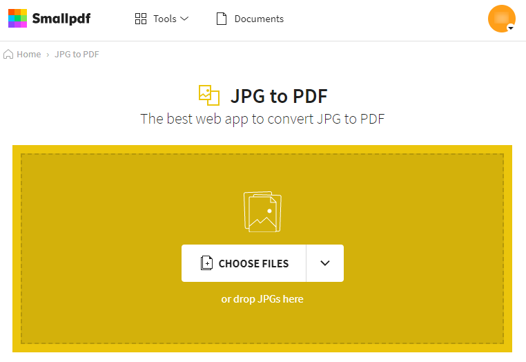 jpg in pdf online konvertieren smallpdf