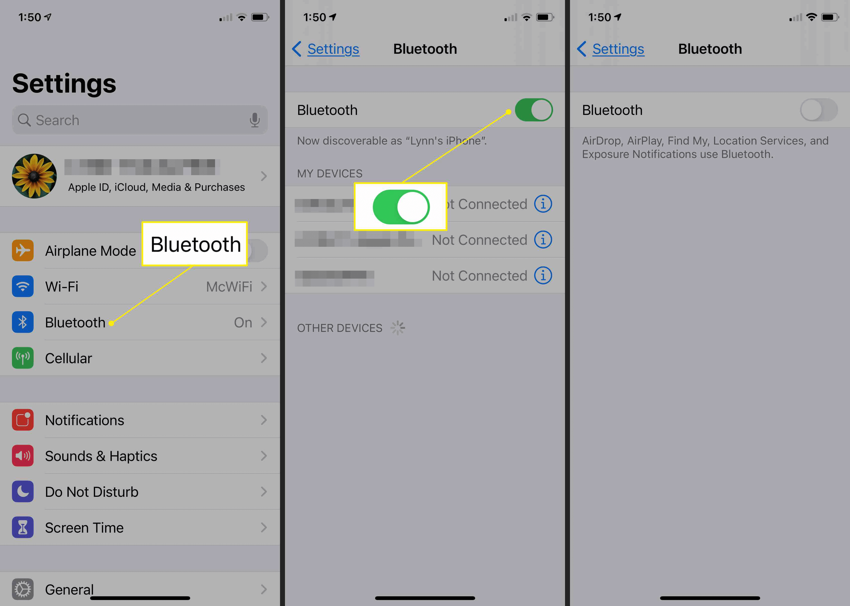 iphone-Bluetooth-Funktion ausschalten