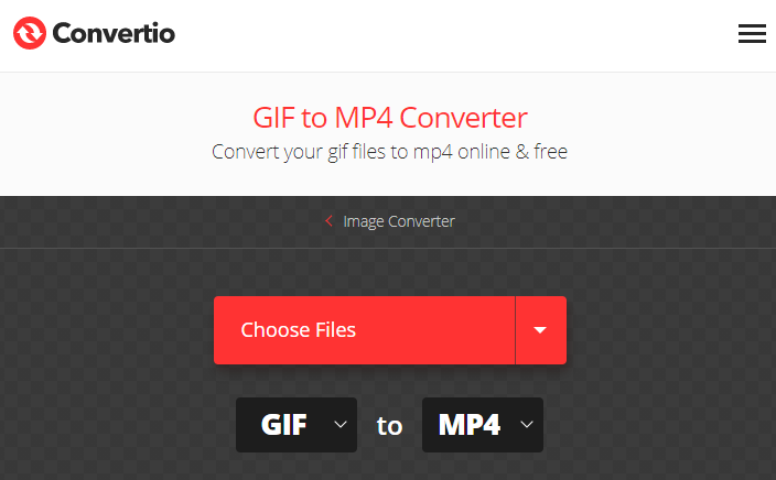 wie konvertiere ich gif in mp4 mit convertio