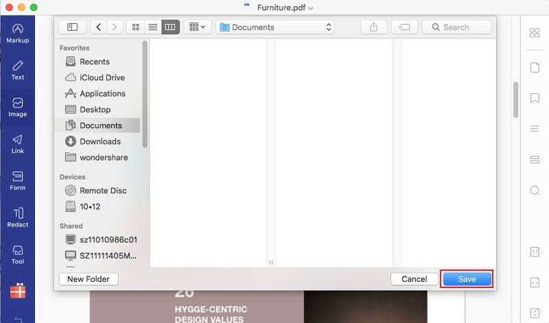 jpeg als pdf mit pdf element auf dem mac speichern