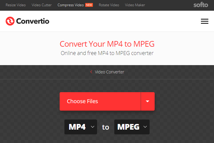 mp4 zu mpeg konvertieren auf convertio