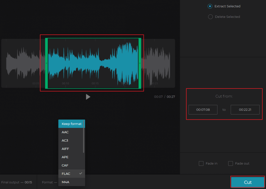 Wie schneidet man Audio online auf Clideo