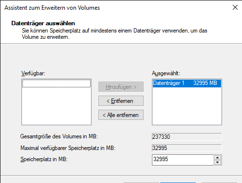 Freigeben von Speicherplatz in Windows 10