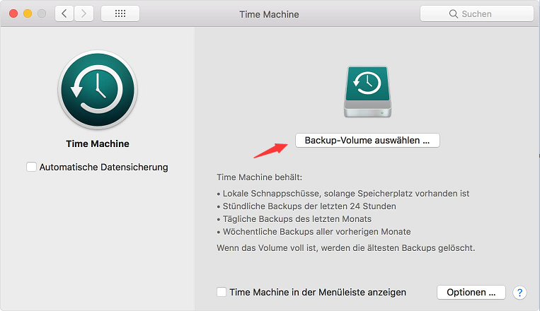 Sicherungsdiskette auswählen