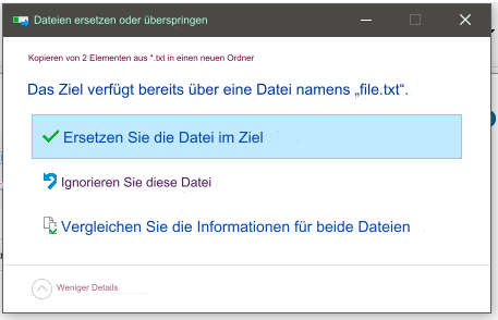 eine Datei überschreiben windows prompt