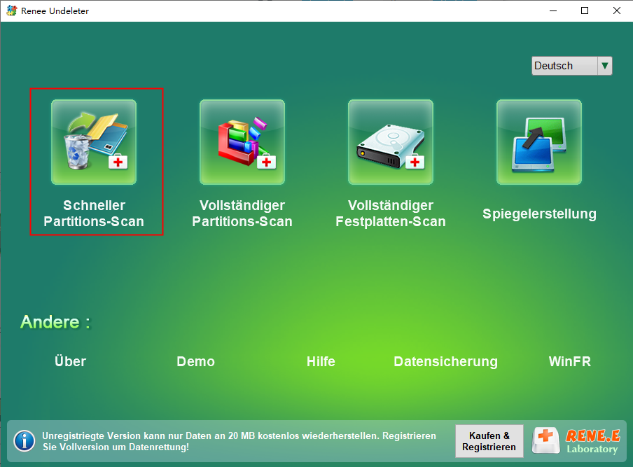 Schneller Partitions-Scan