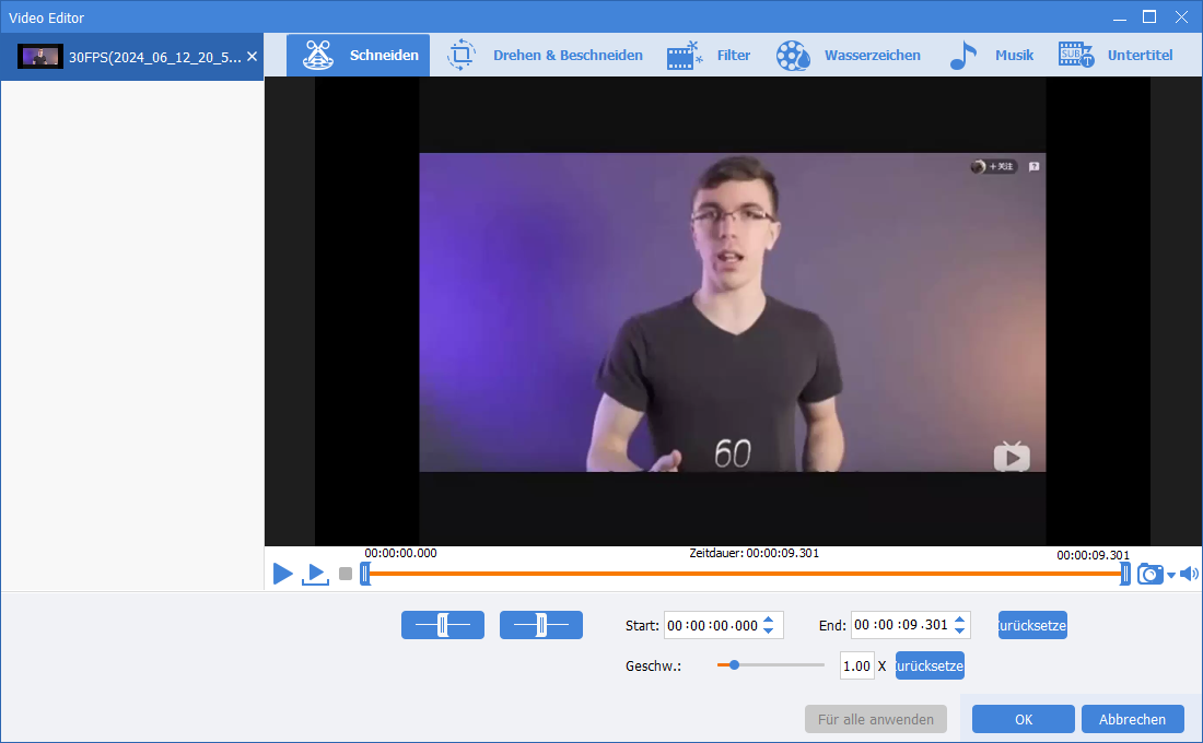 Videoschnitt mit Renee Video Editor Pro